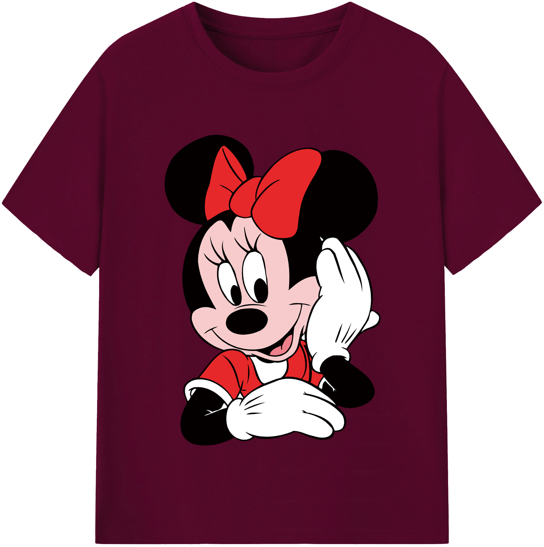（画像用） ミッキーマウス Mickey Mouse レディースカジュアルプリントTシャツ（綿100％）